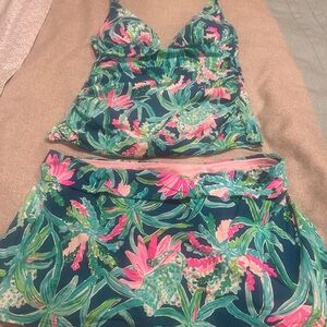 Lilly Pulitzer Vibrant Floral Bikini - Pink, Green, Blue